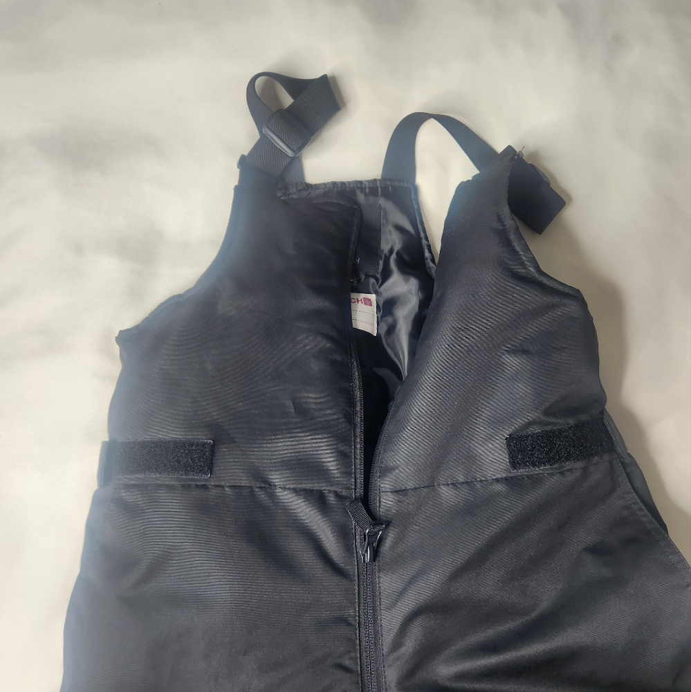 Black SWISS TECH Insulated Snow Bib Overalls - Picture 3 of 5